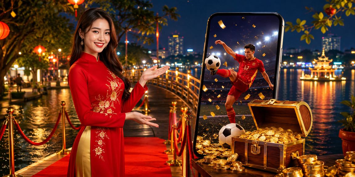 Người hâm mộ bóng đá tại Hà Nội mặc áo dài cổ vũ và tham gia khuyến mãi cá cược
