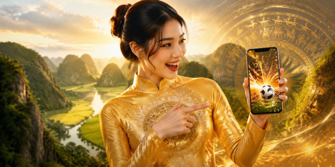Người hâm mộ thể thao tại Ninh Bình mặc áo dài theo dõi kèo cược bóng đá trực tiếp